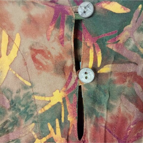 Boho Tunic Mini Dress Dragonfly Print Womens S Colorful Pockets Whimsical - Picture 4 of 9